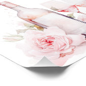 水エレガント色花びらとプロセッコピンクフローラ フォトプリント            (角)