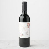 水エレガント色花びらとプロセッコブライダルショー ワインラベル (正面)