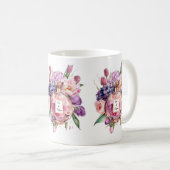 水エレガント色花マグカップ付き香水ボトル コーヒーマグカップ (正面右)