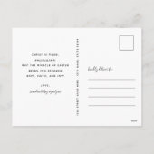 水エレガント色花模様とクロスイースター シーズンポストカード (裏面)