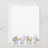 水エレガント色花模様スクリプト卒業パーティー 招待状 (裏面)