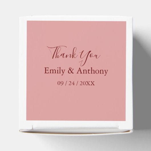 水エレガント色花模様結婚式の引き出物箱 フェイバーボックス (上部)