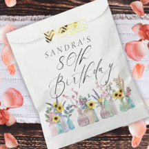 水エレガント色花模様80誕生日