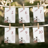 水エレガント色花模様 – ゲストシーティングカード シーズンカード