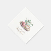 水エレガント色茶パーティー赤ちゃんシャワー スタンダードカクテルナプキン (角)