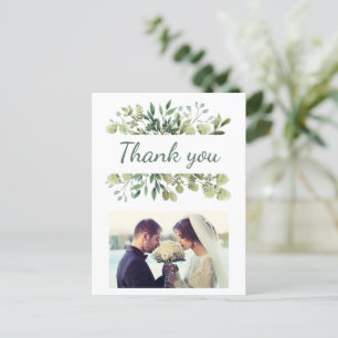 水エレガント色葉の結婚式の写真 ポストカード