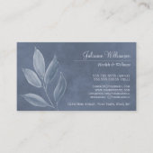 水エレガント色葉ダスティブルー&ピューター 名刺 (正面)