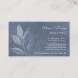 水エレガント色葉ダスティブルー&ピューター 名刺