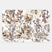 水エレガント色葉フローラ ラッピングペーパーシート (正面)