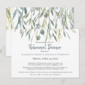 水エレガント色葉モダンリハーサル 招待状 (正面/裏面)