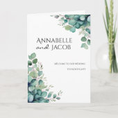 水エレガント色葉結婚式 プログラム (正面)