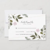 水エレガント色葉花 出欠カード (正面)