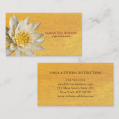 水エレガント色蓮の花瞑想ヨガ 名刺 (正面/裏面)