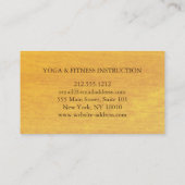 水エレガント色蓮の花瞑想ヨガ 名刺 (裏面)