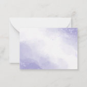 水エレガント色薄紫花赤ちゃんシャワー ノートカード (裏面)