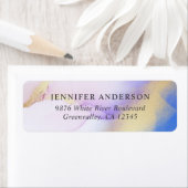 水エレガント色薄紫金ゴールドラグジュアリーパーソナライズされた ラベル (インサイチュ)