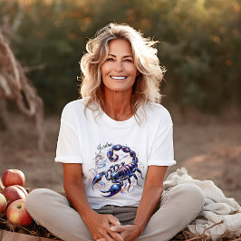 水エレガント色蠍座〔占星術の〕十二宮図カスタム Tシャツ