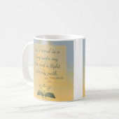 水エレガント色詩篇119:105 コーヒーマグカップ (正面左)