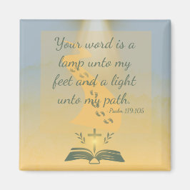 水エレガント色詩篇119:105 マグネット