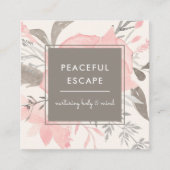 水エレガント色赤面とトープ |とソーシャル | スクエア名刺 (正面)