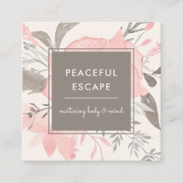 水エレガント色赤面とトープ |とソーシャル | スクエア名刺