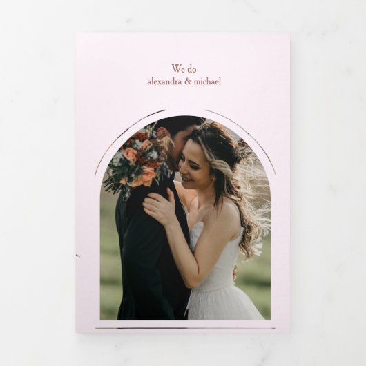 水エレガント色赤面ほこりっぽいバラフローラ結婚 三つ折り招待状 (カバー)