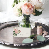 水エレガント色赤面ガーデンピンクローズ結婚ズ プレイスカード