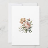 水エレガント色赤面ピンクプー結婚ニー セーブザデート (裏面)