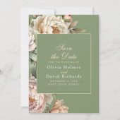 水エレガント色赤面ピンクプー結婚ニー セーブザデート (正面)