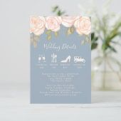 水エレガント色赤面フローラ書道写真 エンクロージャーカード (スタンド正面)