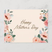 水エレガント色赤面フローラ母の日 ポストカード (正面)