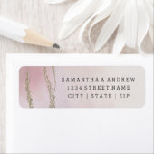 水エレガント色赤面結婚差出人住所 ラベル (インサイチュ)