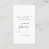 水エレガント色造園 名刺 (裏面)