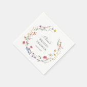 水エレガント色野花ブライダルシャワー スタンダードカクテルナプキン (角)