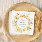 水エレガント色野花ブライダルシャワー スタンダードカクテルナプキン