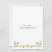 水エレガント色野花ブライダルシャワー 招待状 (裏面)