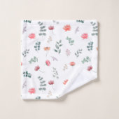 水エレガント色野花ユーカリ バスタオルセット (ウォッシュタオル)