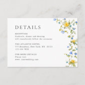 水エレガント色野花結婚詳細 エンクロージャーカード (正面)