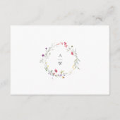 水エレガント色野花結婚詳細 エンクロージャーカード (裏面)