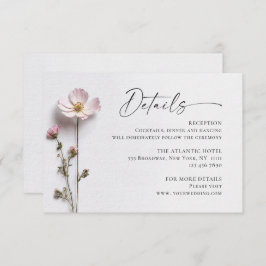 水エレガント色野花結婚詳細 エンクロージャーカード