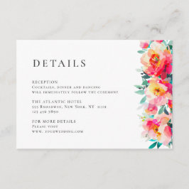 水エレガント色野花結婚詳細 エンクロージャーカード