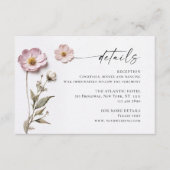 水エレガント色野花結婚詳細 エンクロージャーカード (正面)