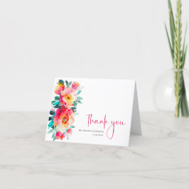 水エレガント色野草植物学結婚校 サンキューカード