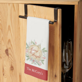 水エレガント色金ゴールドオーナメント キッチンタオル