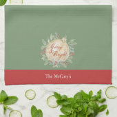 水エレガント色金ゴールドオーナメント キッチンタオル (折り畳み)