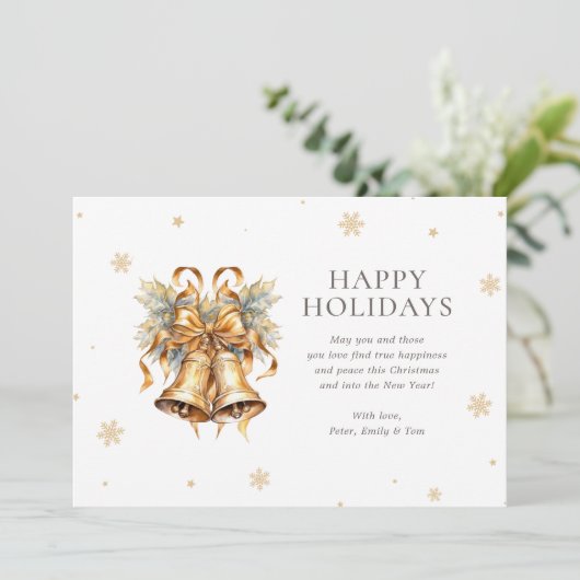 水エレガント色金ゴールドベルスノーフレーク写真 シーズンカード (スタンド正面)