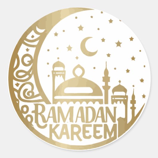 水エレガント色金ゴールドラマダンカレムムバラク ラウンドシール (正面)