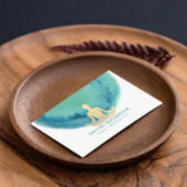 水エレガント色金ゴールド瞑想ヨガインストラクター 名刺