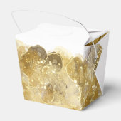 水エレガント色金ゴールド結婚式の引き出物箱 フェイバーボックス (裏面サイド)