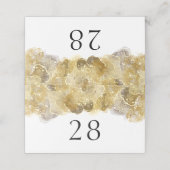 水エレガント色金ゴールド結婚折り座席表 プレイスカード (外部開封)